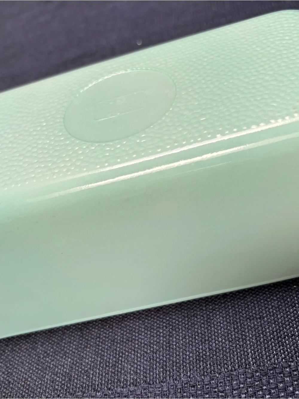 Vintage Glasbake Turquoise Bread Loaf baking dish.